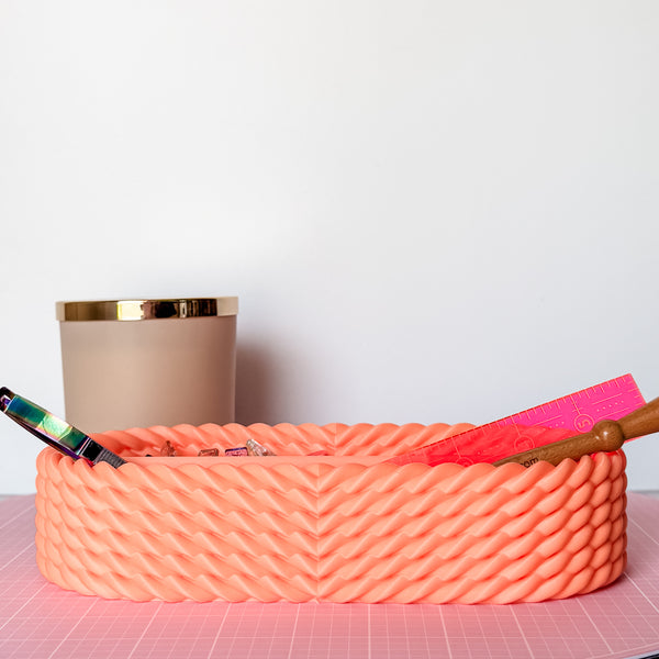 Craft Organizer - Chunky Rope - Peach GLOW