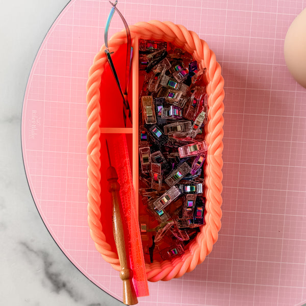 Craft Organizer - Chunky Rope - Peach GLOW