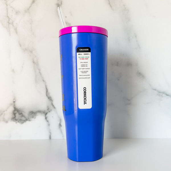 Life Is Short - Windbreaker - Corkcicle 40oz Cruiser With Plastic Straw