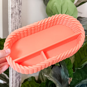 Craft Organizer - Chunky Rope - Peach GLOW