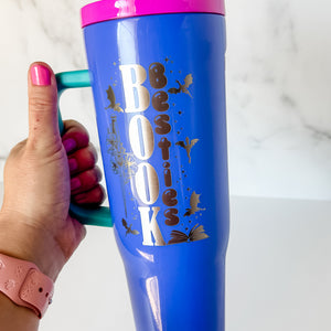 Book Besties - Windbreaker - Corkcicle 40oz Cruiser With Plastic Straw