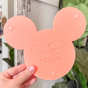 Mouse Craft Tray - Pyramid Base with Grips - Peach GLOW