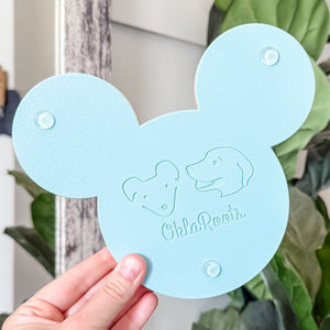 Mouse Craft Tray - Pyramid Base with Grips - Matte Pastel Rainbow - Tangerine Sherbet