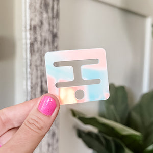 Removable Rectangle Strapzeez™ - Winter Holographic