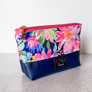 Navy Florals - Snack Pouch