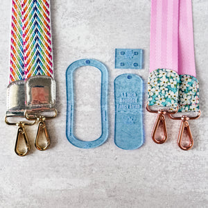 Open Center ROUNDED Fancy Straps - Size 1.5" - Ocean - Set of 3 - Acrylic Template