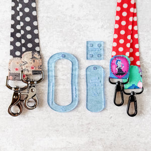 Open Center ROUNDED Fancy Straps - Size 1" - Ocean - Set of 3 - Acrylic Template