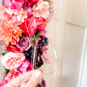 Open Center ROUNDED Fancy Straps - Size 1.5" Webbing To 1" Hook - Clear - Set of 3 - Acrylic Template