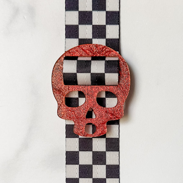 Removable Skull Strapzeez™ - Crinkled Pumpkin Foil