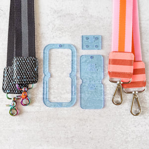 Open Center SQUARED Fancy Straps - Size 1.5" - Ocean - Set of 3 - Acrylic Template