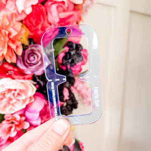 Open Center SQUARED Fancy Straps - Size 1" Webbing To 1/2" Hook - Ocean - Set of 3 - Acrylic Template