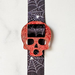 Removable Skull Strapzeez™ - Crinkled Pumpkin Foil