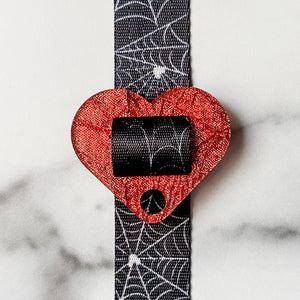 Removable Heart Strapzeez™ - Crinkled Pumpkin Foil