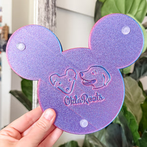 Mouse Craft Tray - Pyramid Base with Grips - Blue/Red Combo