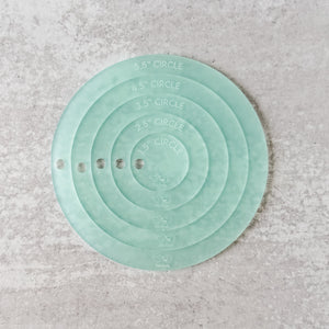 Circle HALVES - Frosted Seafoam -  Acrylic Template - Set of 5