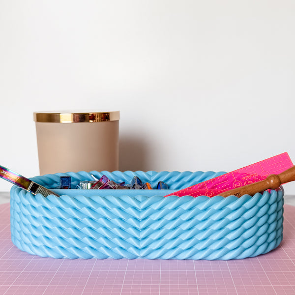 Craft Organizer - Chunky Rope - Baby Blue GLOW