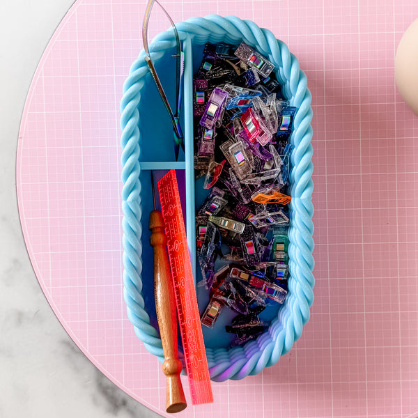 Craft Organizer - Chunky Rope - Baby Blue GLOW