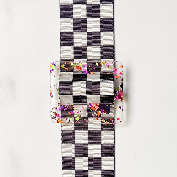 Removable Rectangle Strapzeez™ - Mardi Gras Foil