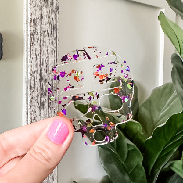 Removable Skull Strapzeez™ - Mardi Gras Foil