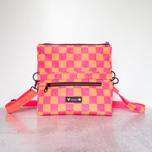 As Seen On OklaRoots!  Pink and Orange Fold Over Crossbody