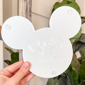 Mouse Craft Tray - Pyramid Base with Grips - Dewey Pastel Rainbow - Bubblegum