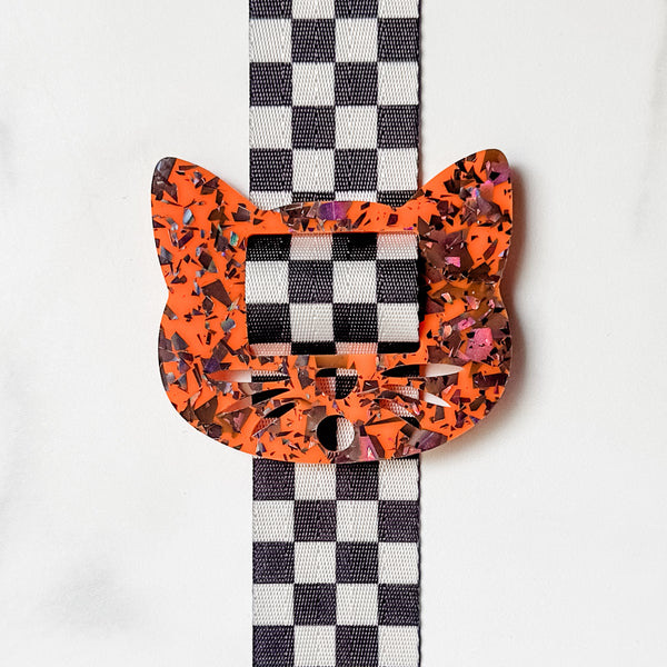 Removable Cat Head Strapzeez™ - Pumpkin Shadows