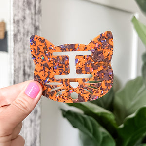 Removable Cat Head Strapzeez™ - Pumpkin Shadows