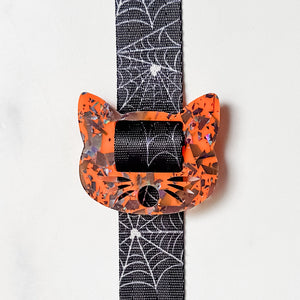 Removable Cat Head Strapzeez™ - Pumpkin Shadows