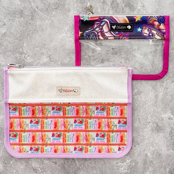 Curved Clear Bottom Pouch Full Pattern - Two Sizes -  Downloadable PDF