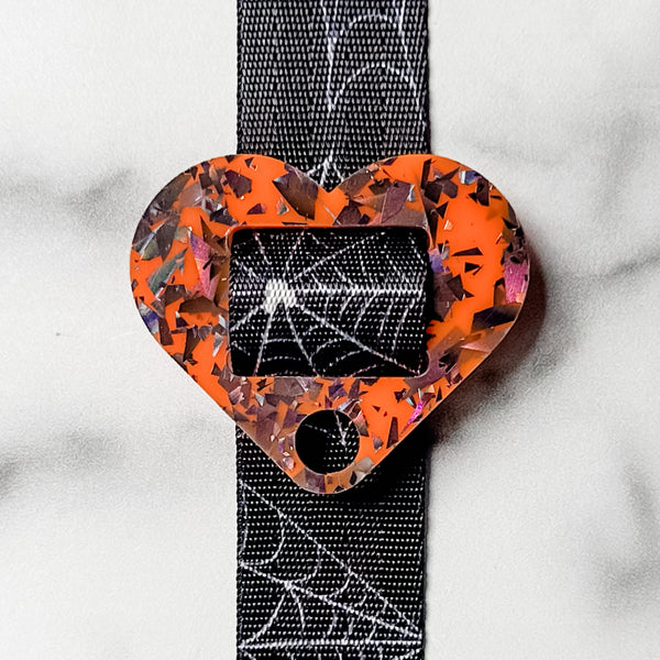 Removable Heart Strapzeez™ - Pumpkin Shadows