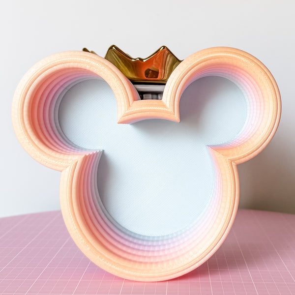 Tiered Large Mouse Shaped Craft Bowl - Dewey Pastel Rainbow - Peach