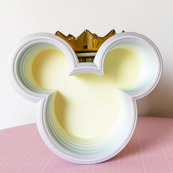 Tiered Large Mouse Shaped Craft Bowl - Dewey Pastel Rainbow - Blue