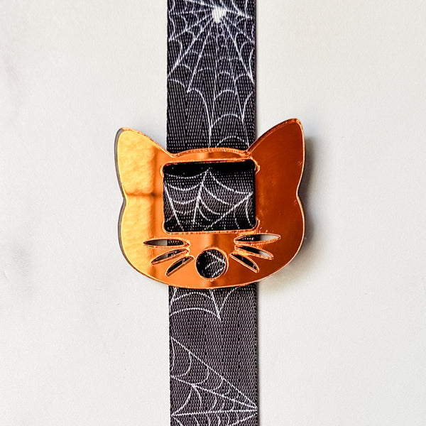 Removable Cat Head Strapzeez™ - Pumpkin Mirror