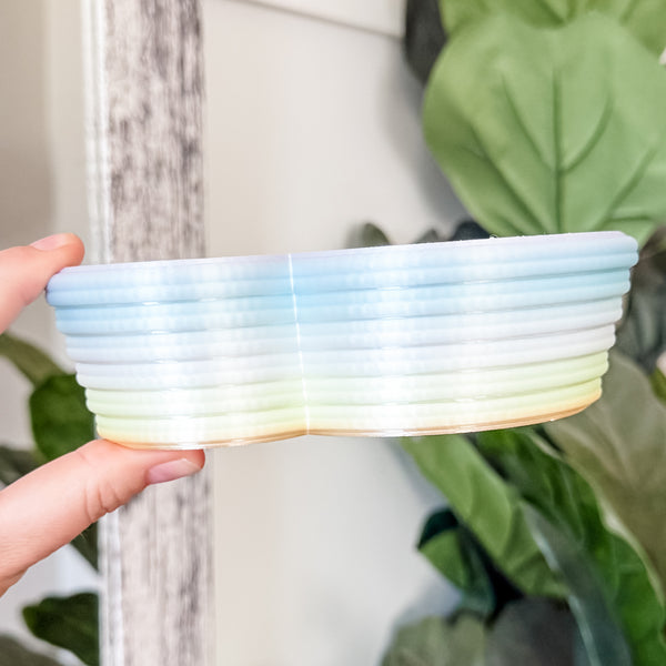 Tiered Large Mouse Shaped Craft Bowl - Dewey Pastel Rainbow - Blue