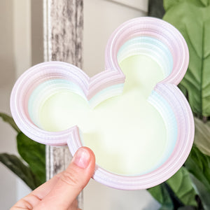Tiered Large Mouse Shaped Craft Bowl - Dewey Pastel Rainbow - Lavender