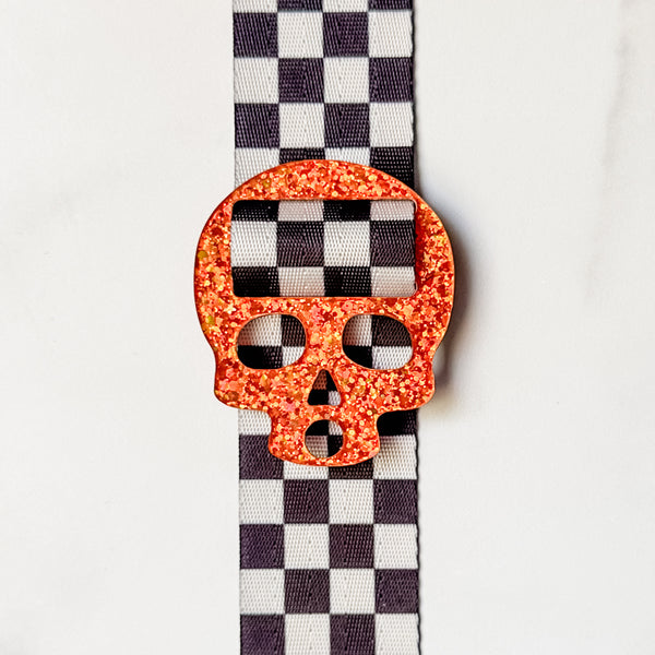 Removable Skull Strapzeez™ - Full Glitter Pumpkin
