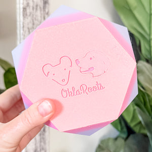 Large Jewel Craft Bowl - Matte Rainbow Blue