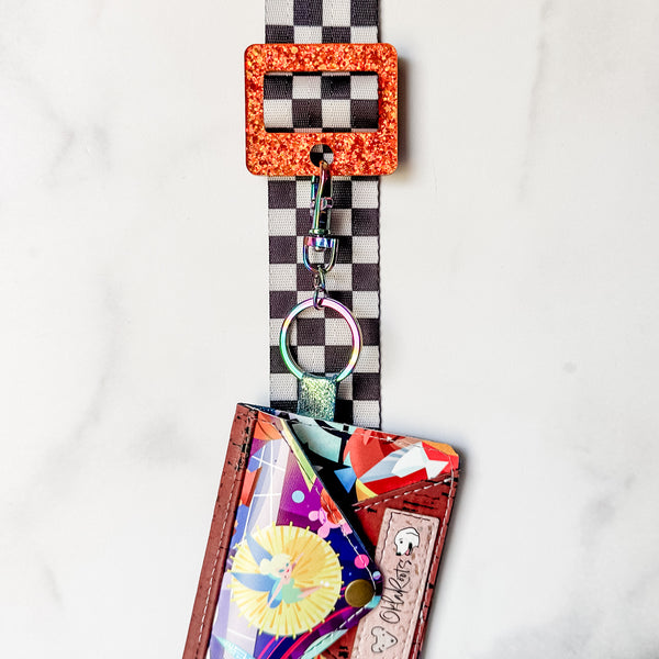 Removable Rectangle Strapzeez™ - Full Glitter Pumpkin