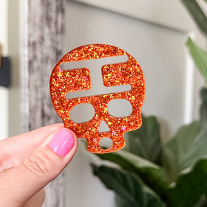 Removable Skull Strapzeez™ - Full Glitter Pumpkin
