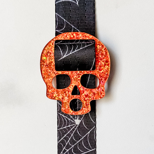 Removable Skull Strapzeez™ - Full Glitter Pumpkin