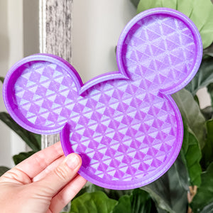 Mouse Craft Tray - Pyramid Base with Grips - Violet