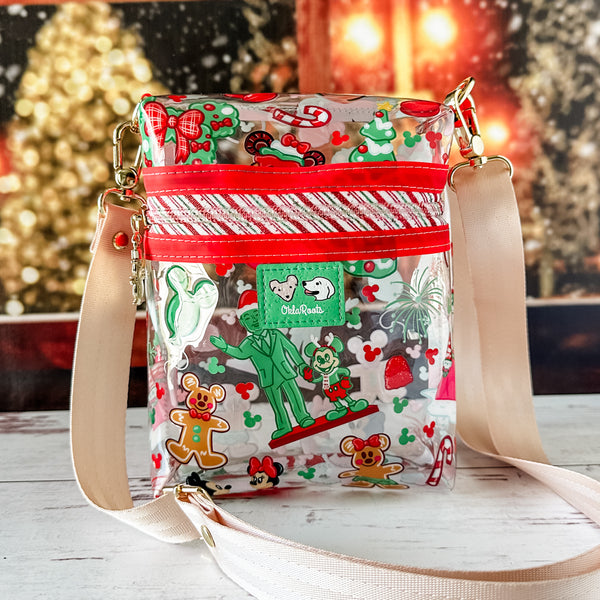 The Babi Boxy Crossbody! - Classic Holiday - Fully Boxed Clear Bag With Strap