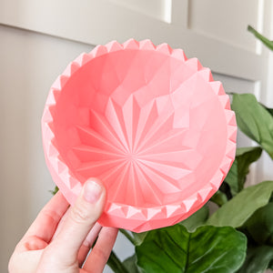 Large Spiked Craft Bowl - Glow In The Dark Pink - Designed by Newt!