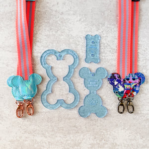 PATREON EXCLUSIVE PREORDER: Mouse Fancy Straps - Size 1" Webbing To 1/2" Hook - Set of 3 - Acrylic Template