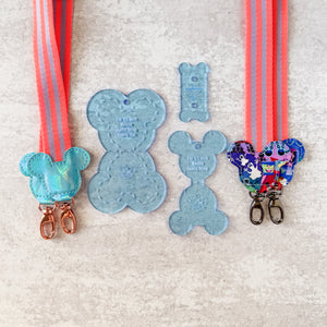 PATREON EXCLUSIVE PREORDER: Mouse Fancy Straps - Size 1" Webbing To 1/2" Hook - Set of 3 - Acrylic Template