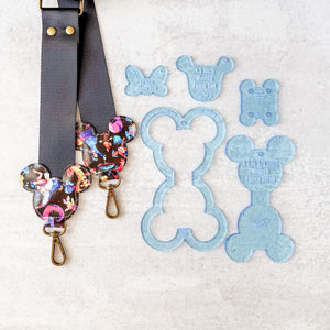PATREON EXCLUSIVE PREORDER: Mouse Fancy Straps - Size 1.5" Webbing To 3/4" Hook - Set of 5 - Acrylic Template