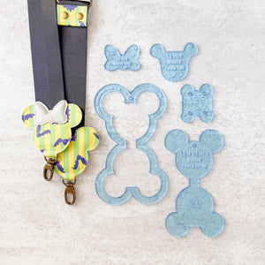 PATREON EXCLUSIVE PREORDER: Mouse Fancy Straps - Size 1.5" Webbing To 1/2" Hook - Set of 5 - Acrylic Template