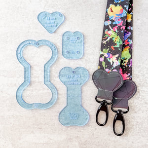 PATREON EXCLUSIVE PREORDER: Hearts Fancy Straps - Size 1.5" Webbing To 1" Hook - Set of 4 - Acrylic Template