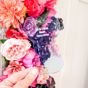 PATREON EXCLUSIVE PREORDER: Hearts Fancy Straps - Size 1.5" Webbing To 1" Hook - Set of 4 - Acrylic Template