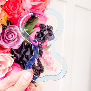 PATREON EXCLUSIVE PREORDER: Hearts Fancy Straps - Size 1.5" Webbing To 3/4" Hook - Set of 4 - Acrylic Template